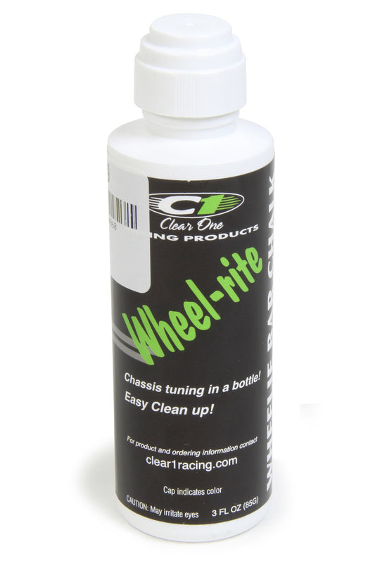 CLEAR ONE RACING PRODUCTS Wheelie Bar Chalk White 3oz CLEAR ONE RACING PRODUCTS