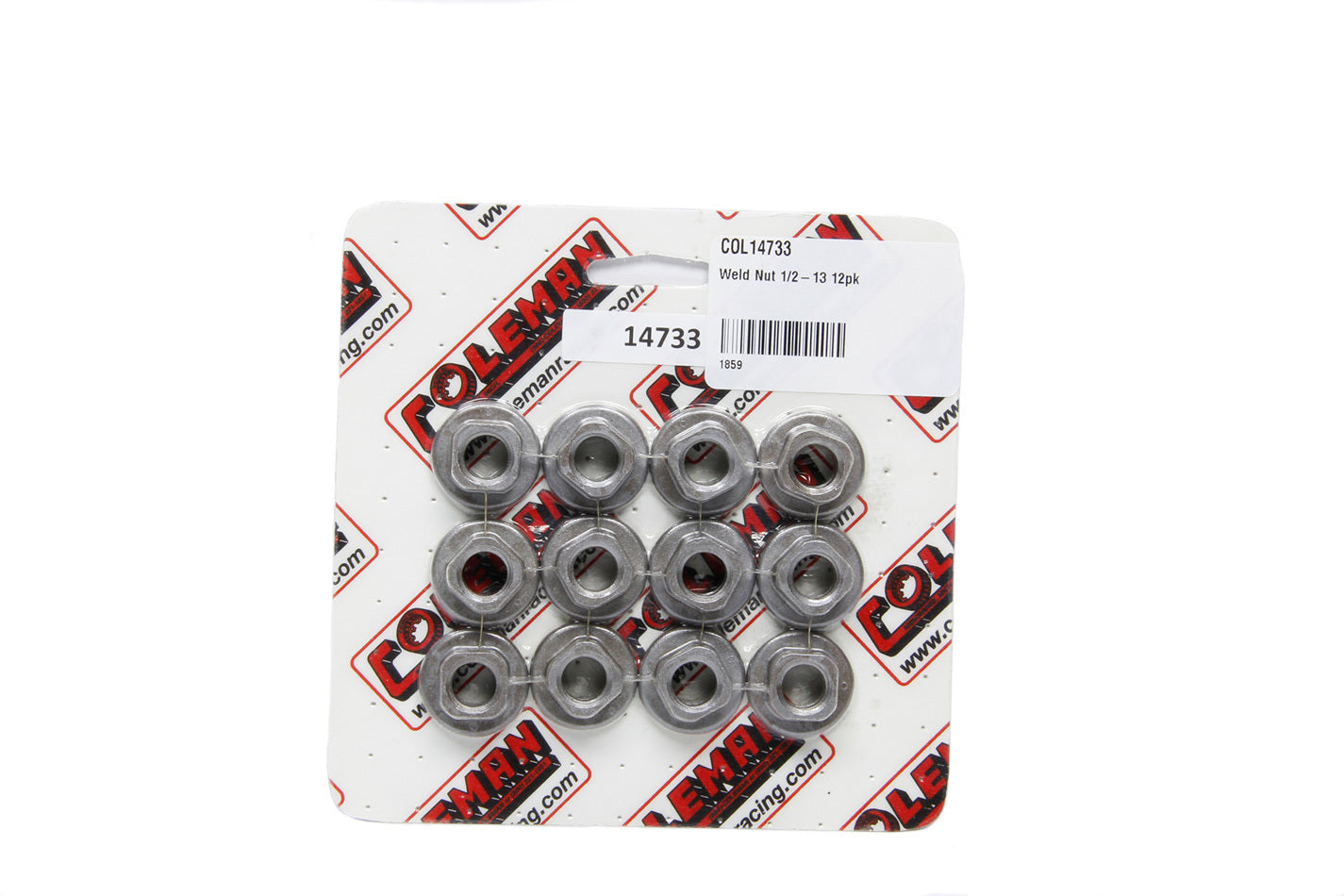 COLEMAN RACING PRODUCTS Weld Nut 1/2-13 12pk COLEMAN RACING PRODUCTS