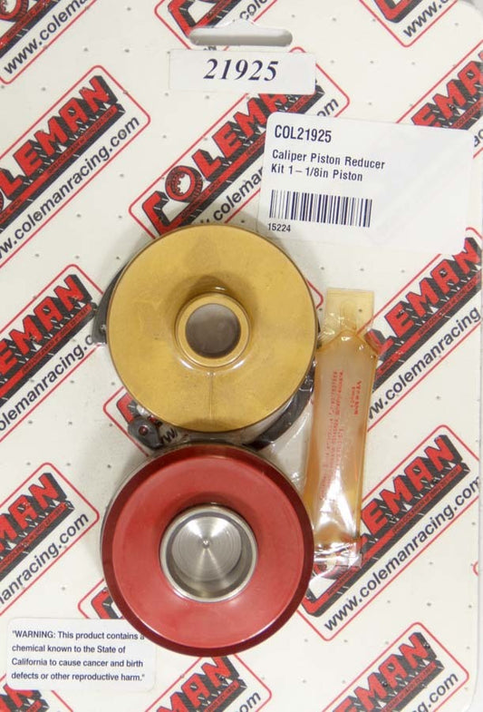 COLEMAN RACING PRODUCTS Caliper Piston Reducer Kit 1-1/8in Piston COLEMAN RACING PRODUCTS