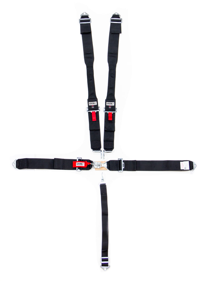 CROW SAFETY GEAR 5-Pt Harness Small Latch Blk Hans Bolt In Pull Do CROW SAFETY GEAR