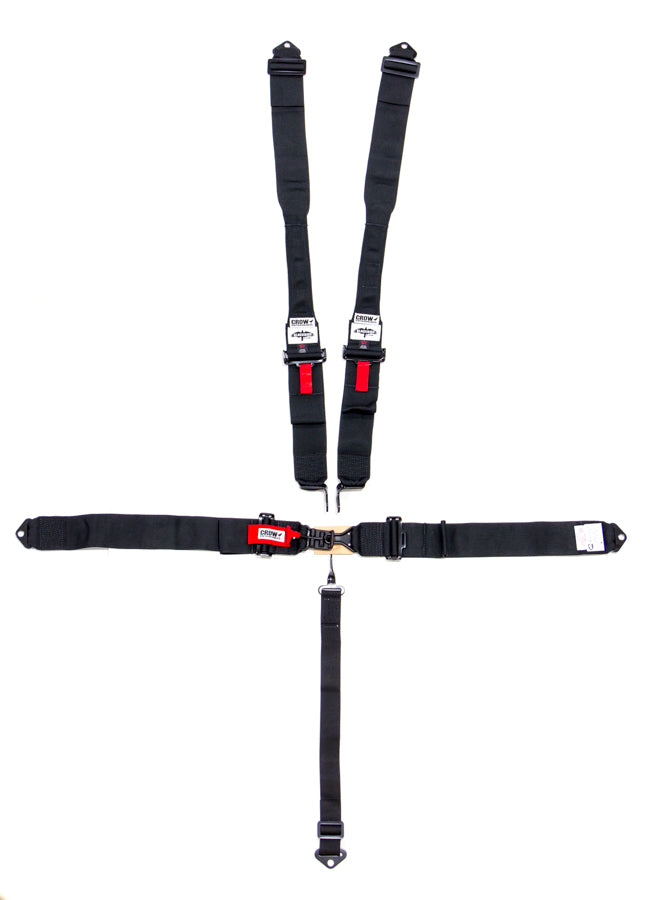 CROW SAFETY GEAR 5-Pt Harness Small Latch Blk Hans Bolt In Blk Har CROW SAFETY GEAR