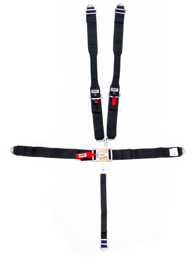 CROW SAFETY GEAR 5-Pt Harness Big Latch Blk Hans Bolt In Pull Do CROW SAFETY GEAR