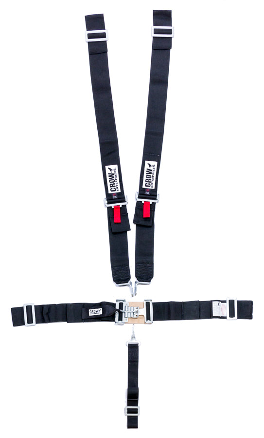 CROW SAFETY GEAR 5-Pt Harness Big Latch Blk Wrap Around Pull Dow CROW SAFETY GEAR