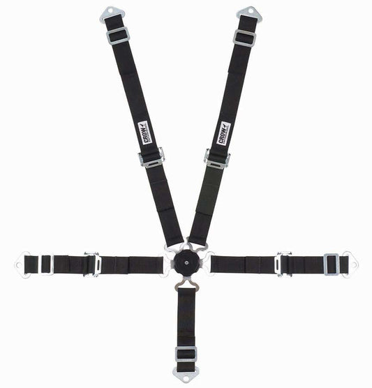 CROW SAFETY GEAR 5-Pt Harness 2in Cam Lock Blk Pull Up CROW SAFETY GEAR