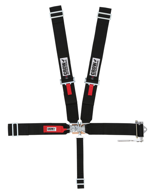 CROW SAFETY GEAR Seat Belts Ratchet On Left 3in Belts All Wrap CROW SAFETY GEAR