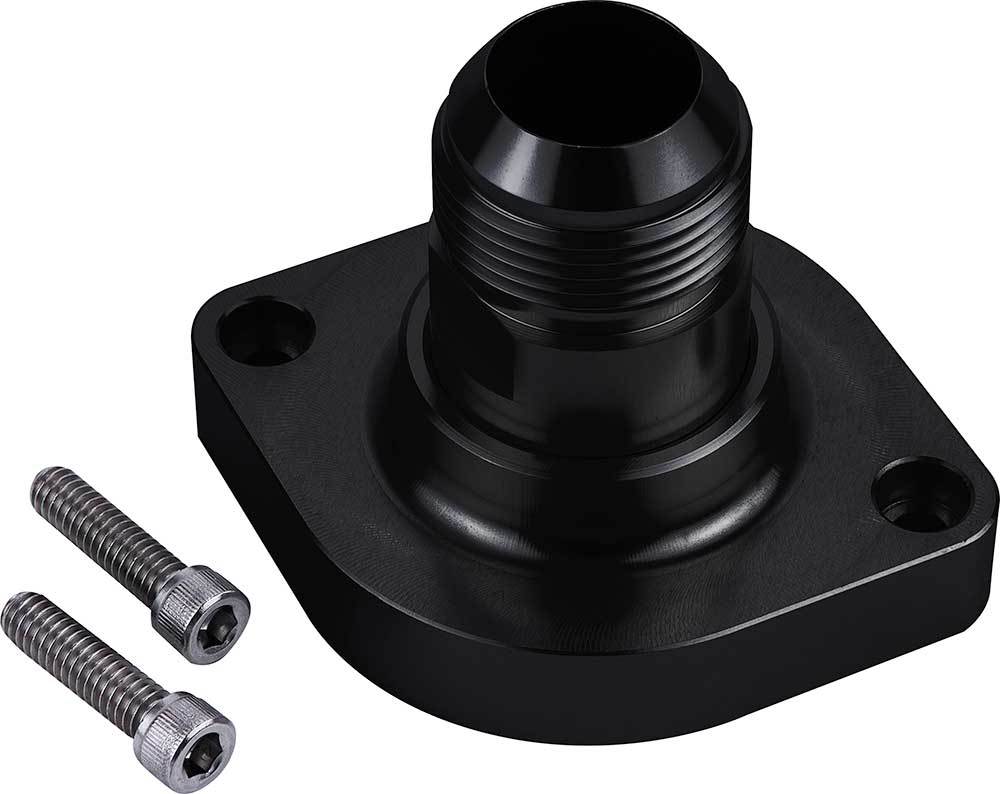 CVR PERFORMANCE Thermostat Housing GM LS w/16AN - Black CVR PERFORMANCE