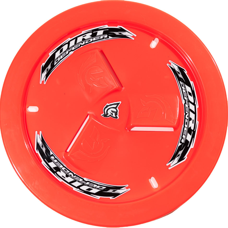 DIRT DEFENDER RACING PRODUCTS Wheel Cover Neon Red Vented DIRT DEFENDER RACING PRODUCTS