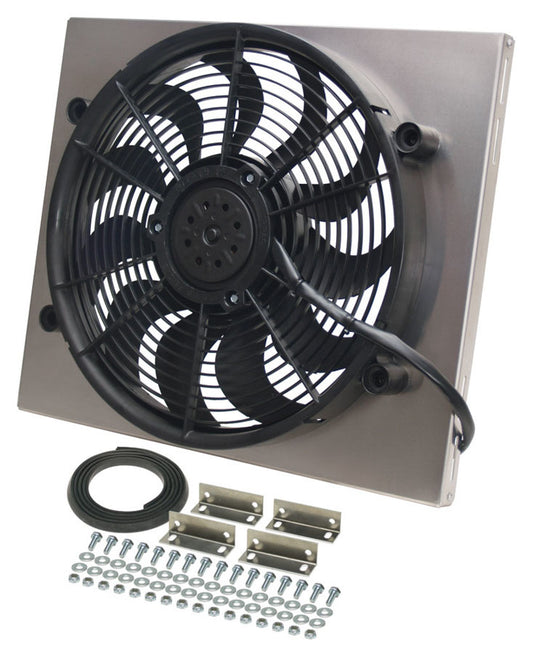 DERALE RAD Fan w/Alum Shroud Assembly DERALE