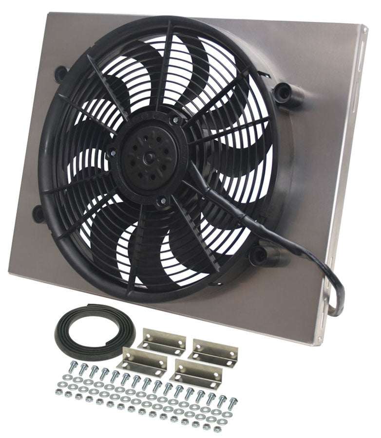 DERALE RAD Fan w/Alum Shroud Assembly DERALE