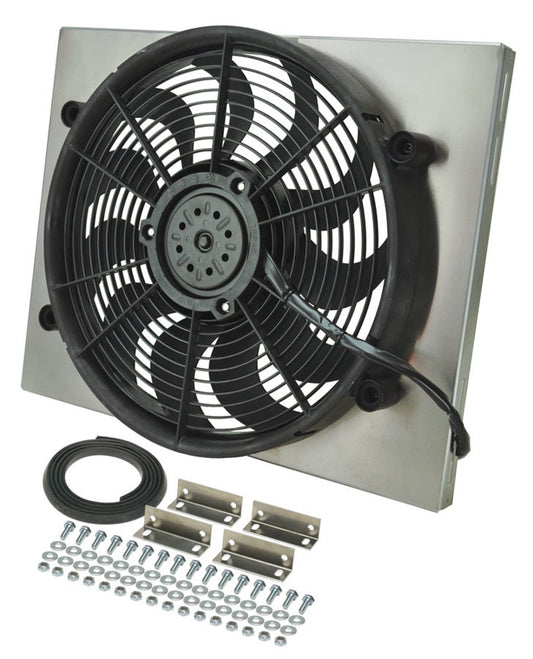 DERALE RAD Fan w/Alum Shroud Assembly DERALE