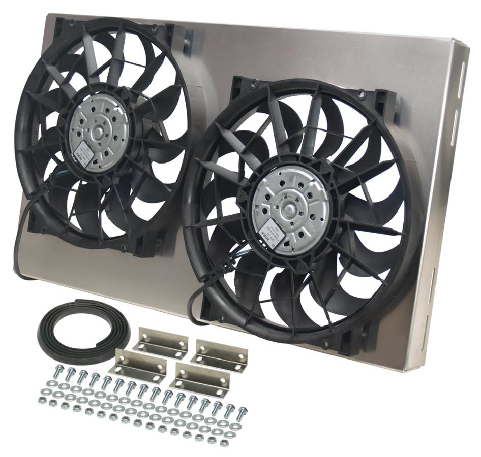 DERALE Dual RAD Fan w/Alum Shroud Assembly DERALE