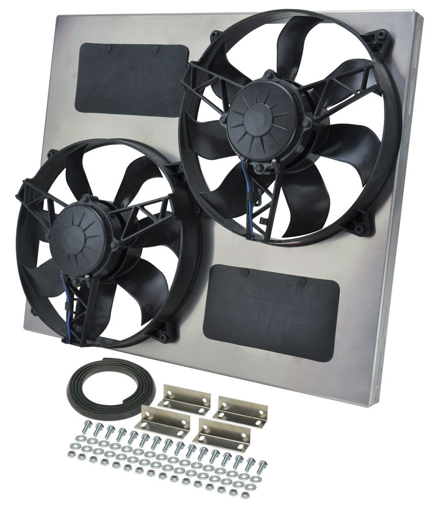 DERALE Dual RAD Fan w/Alum Shroud Assembly DERALE