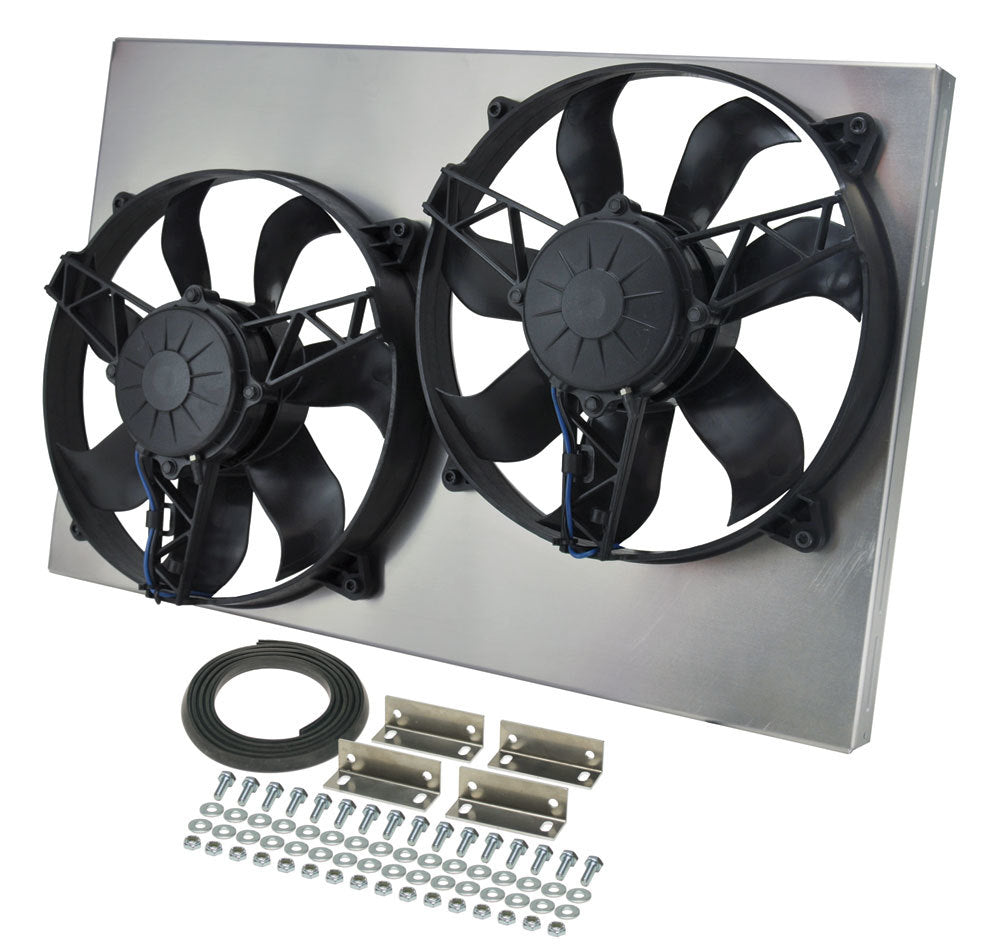 DERALE Dual RAD Fan w/Alum Shroud Assembly DERALE