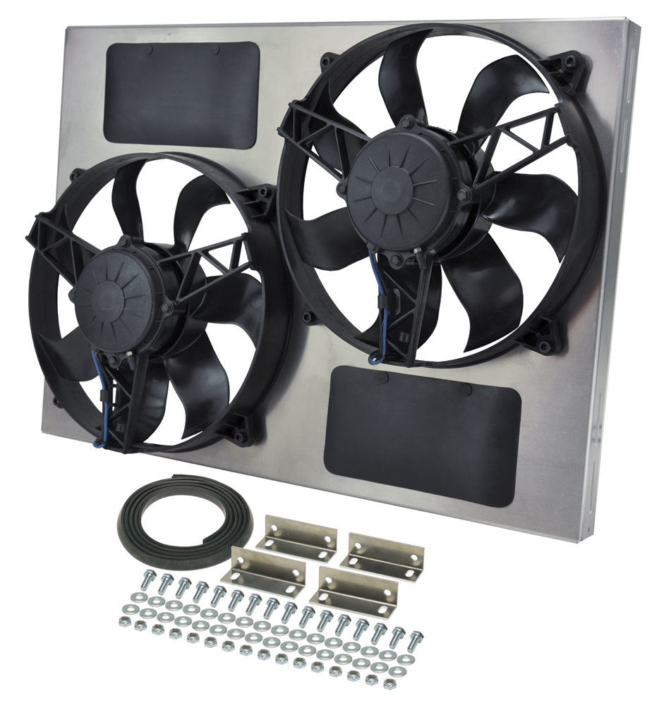 DERALE Dual RAD Fan w/Alum Shroud Assembly DERALE