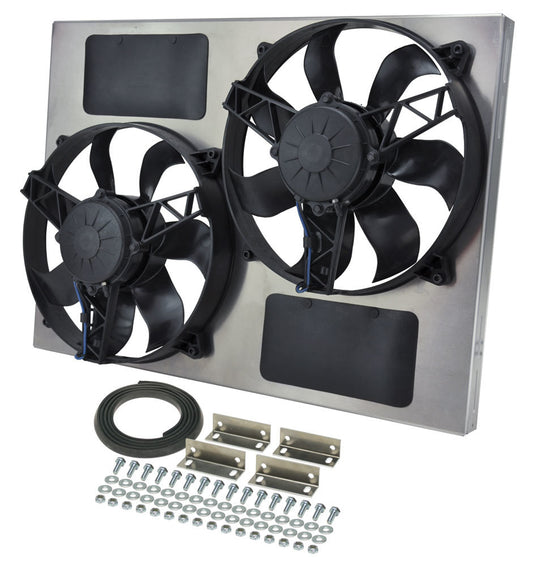 DERALE Dual RAD Fan w/Alum Shroud Assembly DERALE