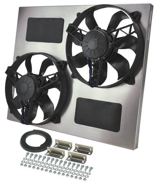 DERALE Dual RAD Fan w/Alum Shroud Assembly DERALE