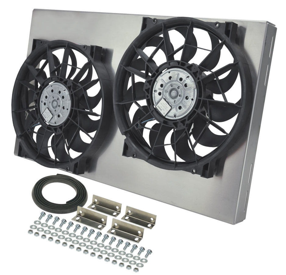 DERALE Dual RAD Fan w/Alum Shroud Assembly DERALE