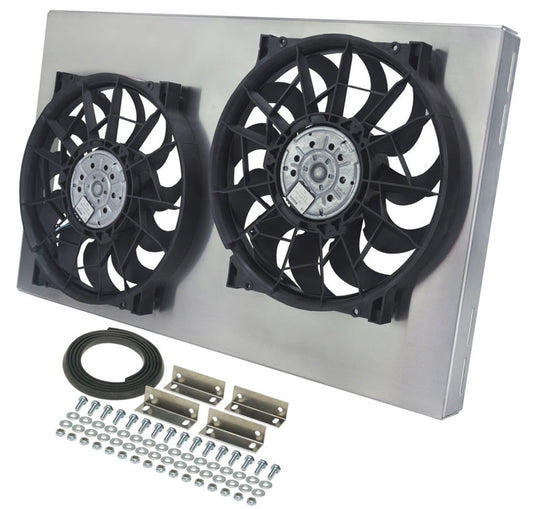 DERALE Dual RAD Fan w/Alum Shroud Assembly DERALE