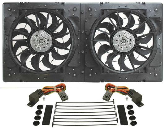 DERALE 12in Dual High Output RAD Fans Puller DERALE