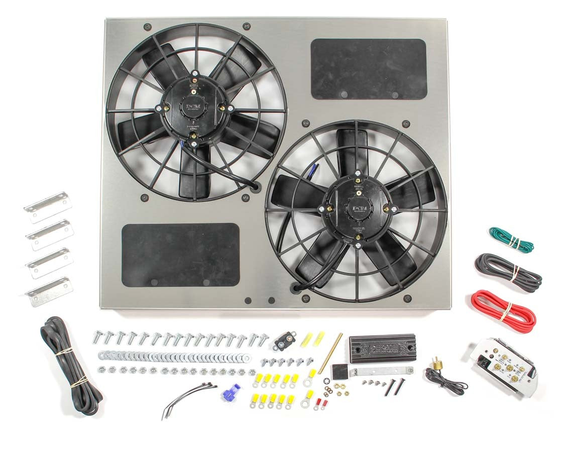 PWM Dual RAD Fan/ Aluminum Shroud Assembly DERALE