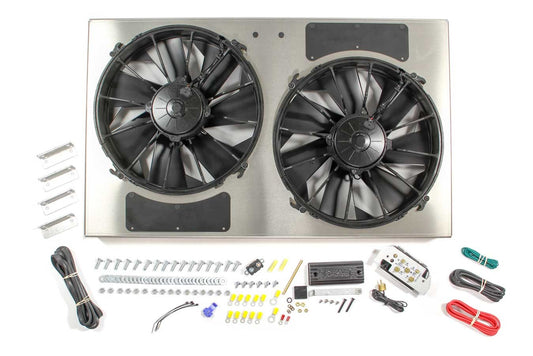 DERALE PWM Dual RAD Fan/ Aluminum Shroud Assembly DERALE