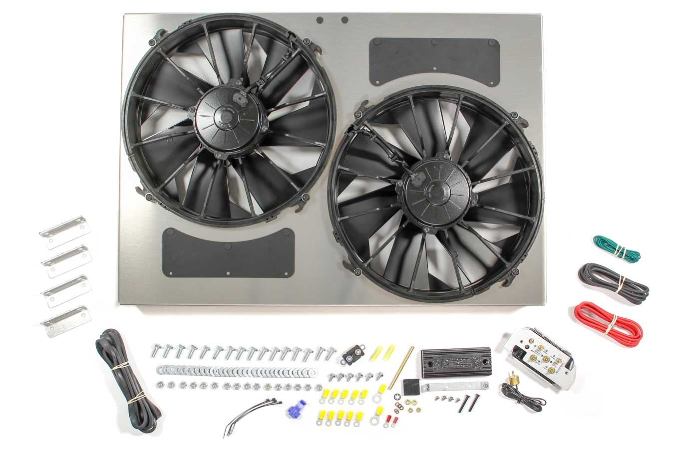 DERALE PWM Dual RAD Fan/ Aluminum Shroud Assembly DERALE