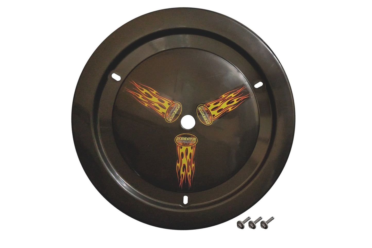 DOMINATOR RACE PRODUCTS Wheel Cover Bolt-On Black Real Style DOMINATOR RACE PRODUCTS