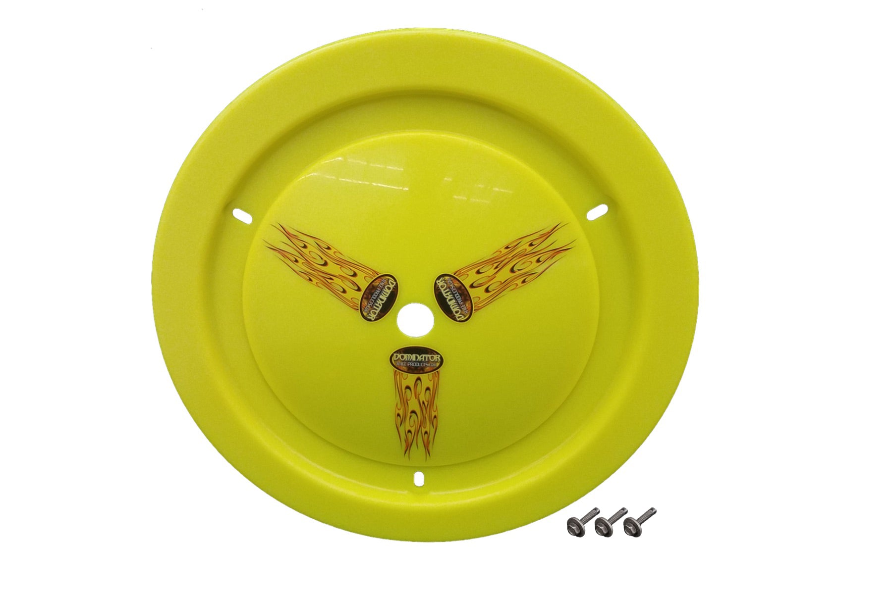 DOMINATOR RACE PRODUCTS Wheel Cover Bolt-On Fluo Yellow Real Style DOMINATOR RACE PRODUCTS