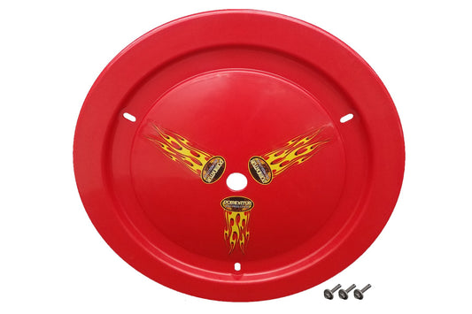 DOMINATOR RACE PRODUCTS Wheel Cover Bolt-On Red Real Style DOMINATOR RACE PRODUCTS