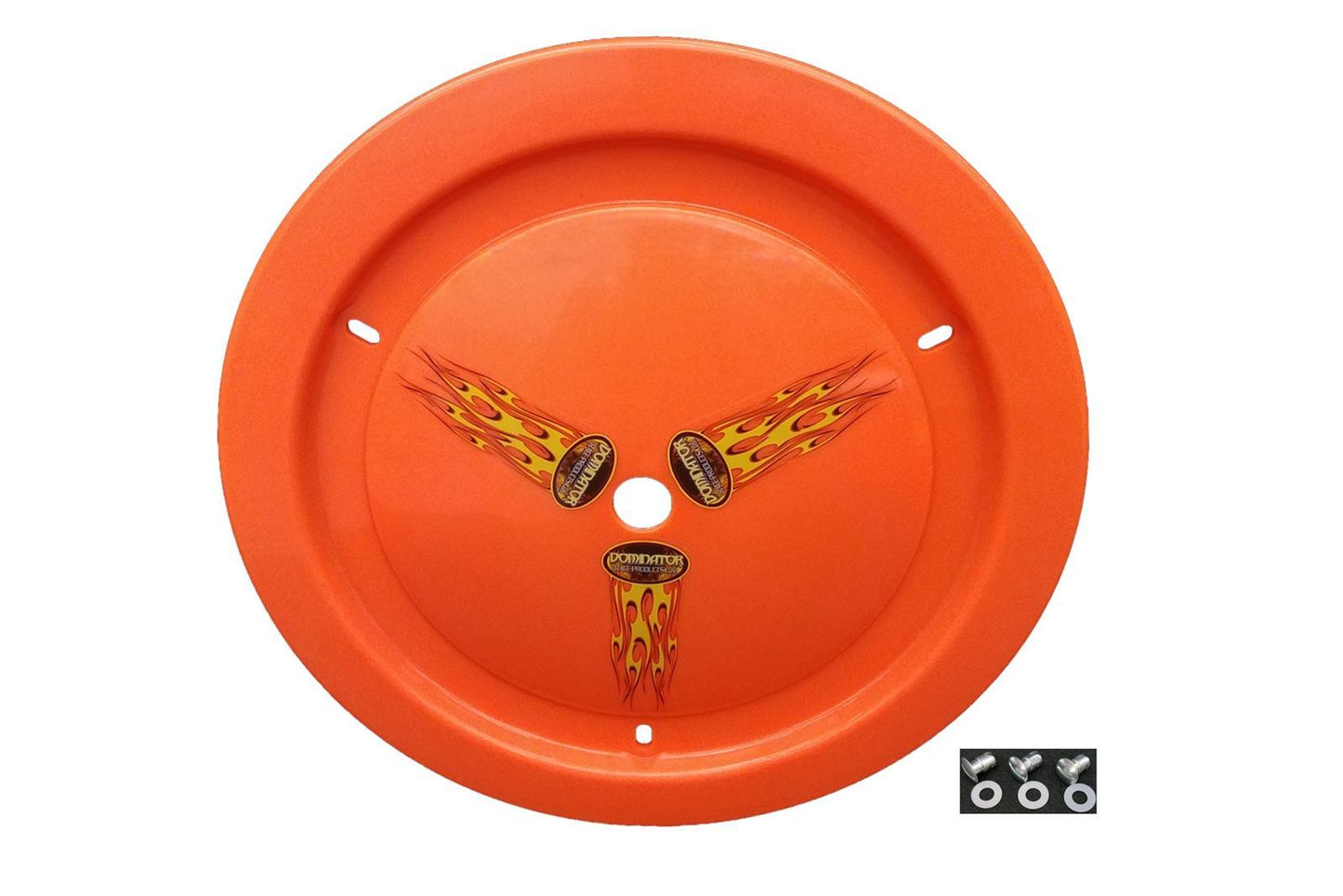 DOMINATOR RACE PRODUCTS Wheel Cover Dzus-On Orange Real Style DOMINATOR RACE PRODUCTS