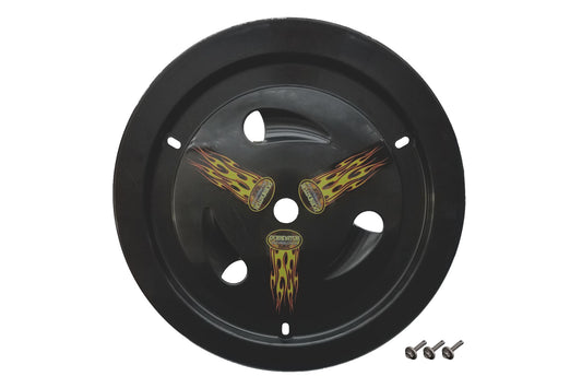 DOMINATOR RACE PRODUCTS Wheel Cover Bolt-On Black Real Style DOMINATOR RACE PRODUCTS