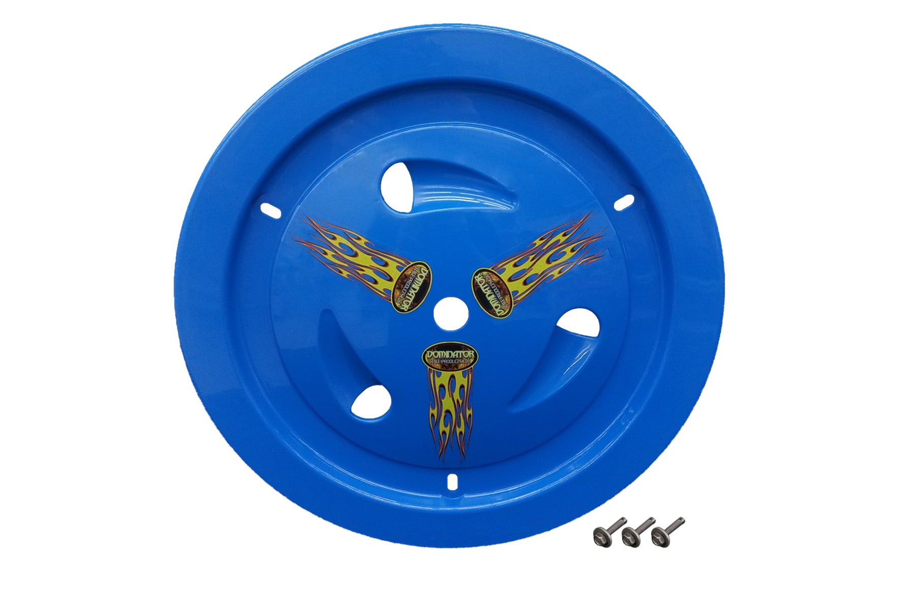 DOMINATOR RACE PRODUCTS Wheel Cover Bolt-On Blue Real Style DOMINATOR RACE PRODUCTS