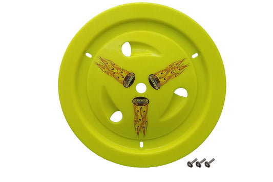 DOMINATOR RACE PRODUCTS Wheel Cover Bolt-On Fluo Yellow Real Style DOMINATOR RACE PRODUCTS