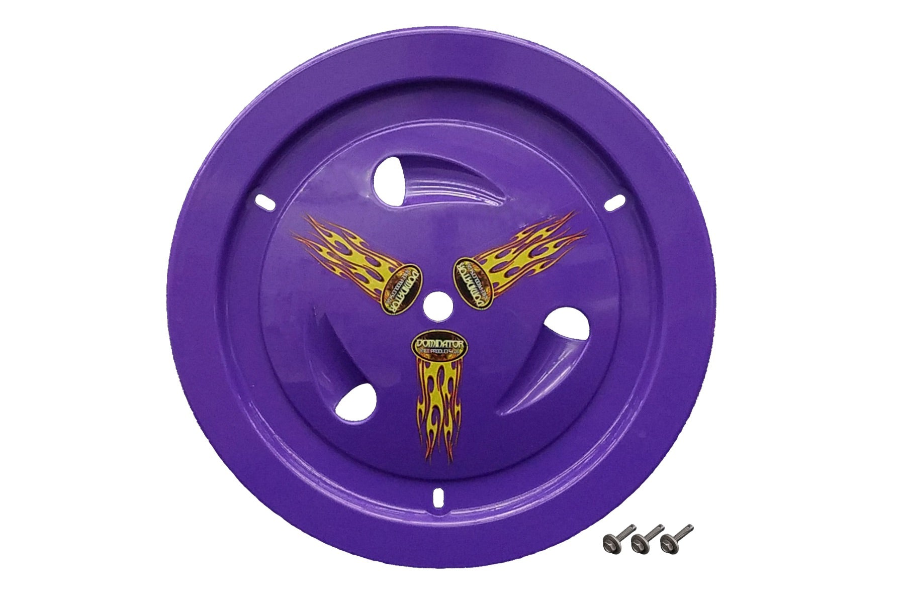 DOMINATOR RACE PRODUCTS Wheel Cover Bolt-On Purple Real Style DOMINATOR RACE PRODUCTS