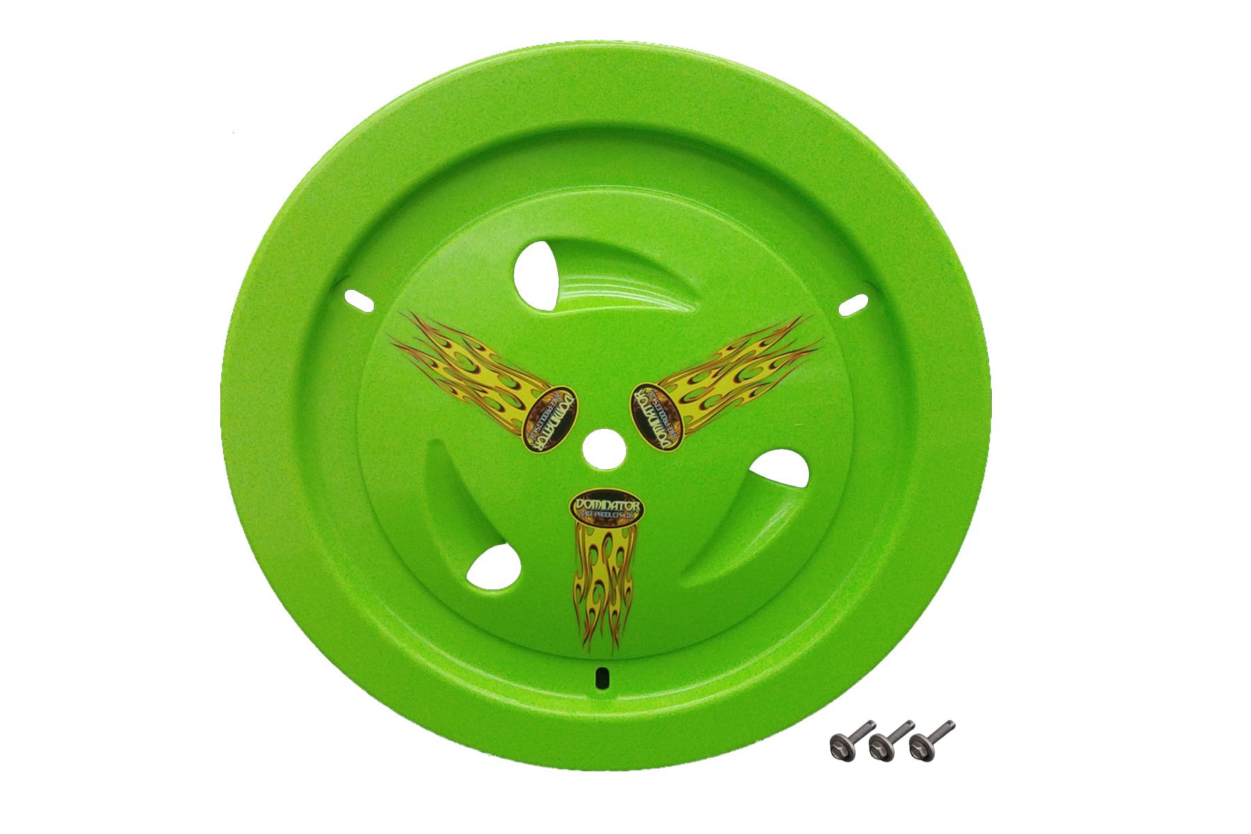 DOMINATOR RACE PRODUCTS Wheel Cover Bolt-On Xtr Green Real Style DOMINATOR RACE PRODUCTS