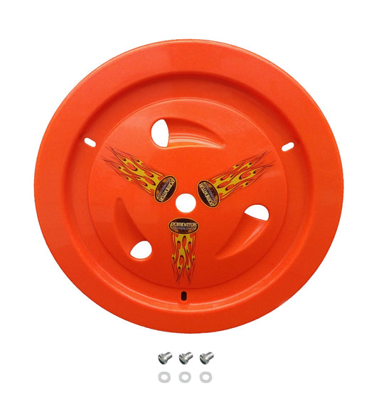 DOMINATOR RACE PRODUCTS Wheel Cover Dzus-On Fluo Orange Real Style DOMINATOR RACE PRODUCTS