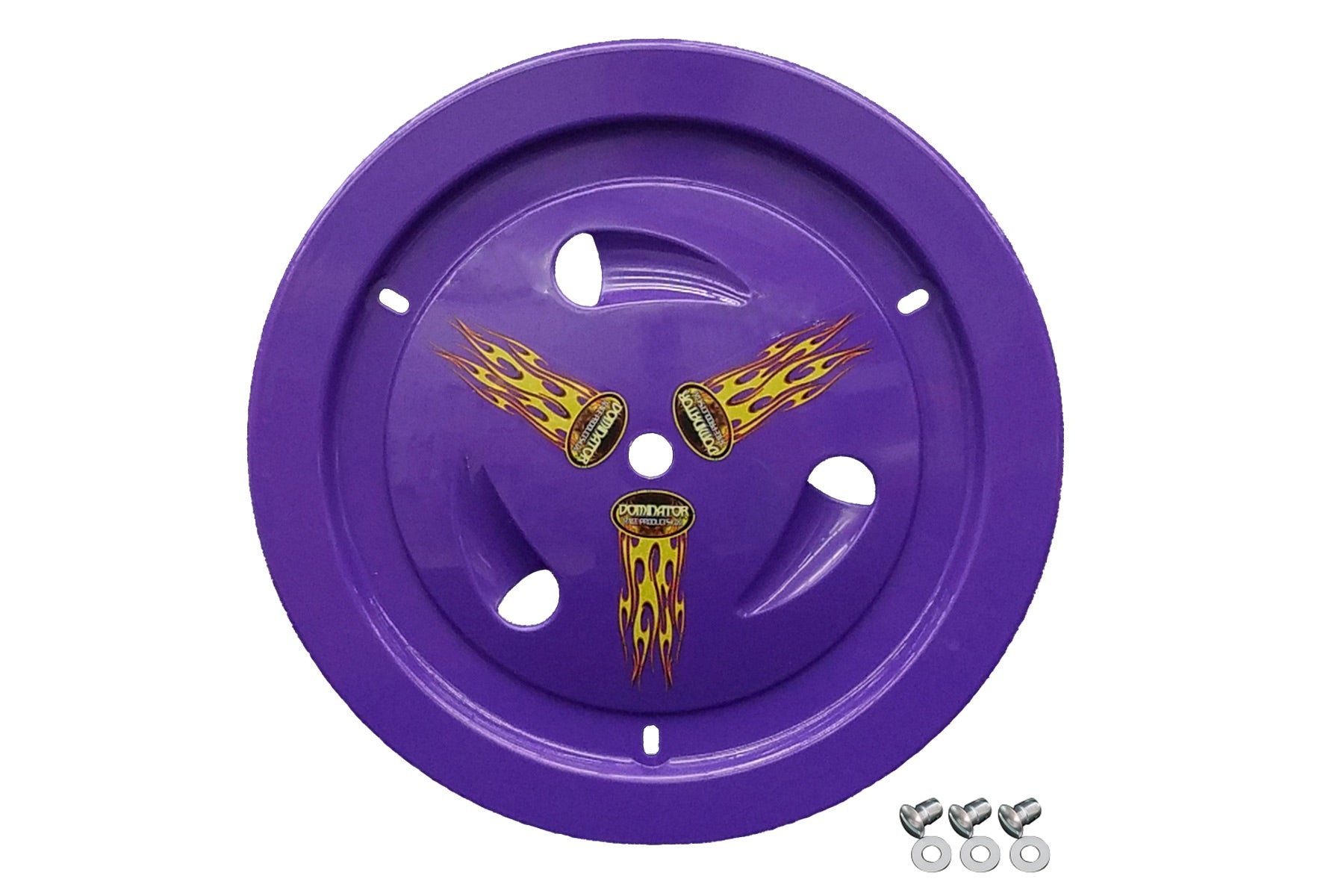 DOMINATOR RACE PRODUCTS Wheel Cover Dzus-On Purple Real Style DOMINATOR RACE PRODUCTS