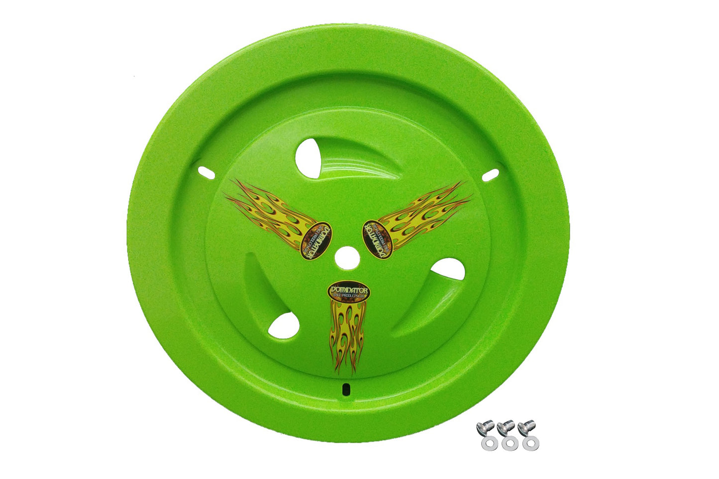 DOMINATOR RACE PRODUCTS Wheel Cover Dzus-On Xtr Green Real Style DOMINATOR RACE PRODUCTS