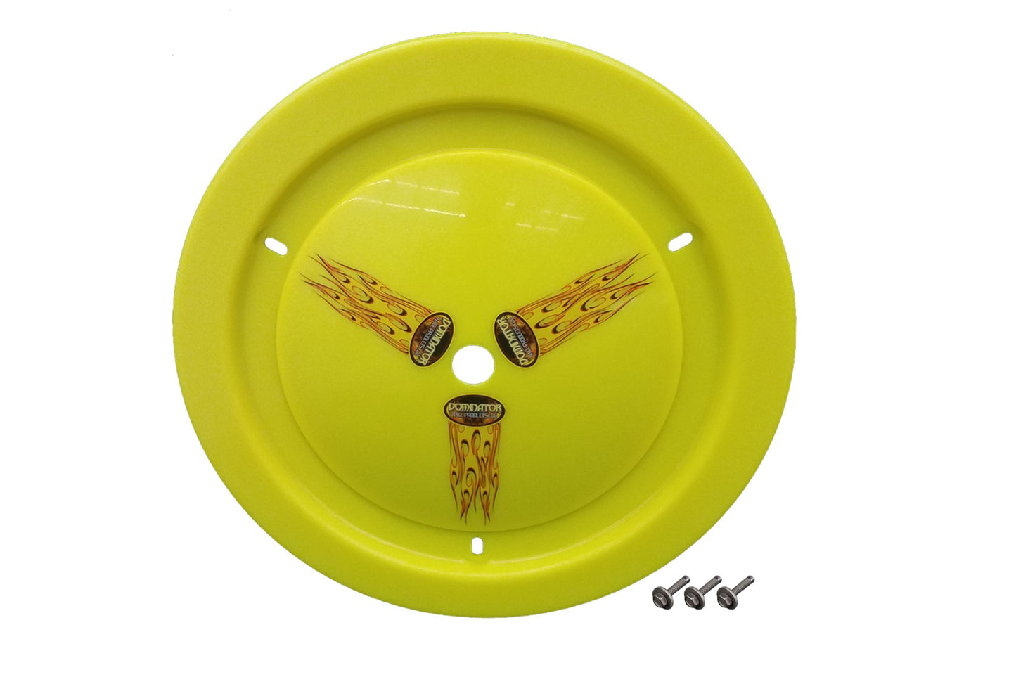 DOMINATOR RACE PRODUCTS Wheel Cover Bolt-On Fluo Yellow DOMINATOR RACE PRODUCTS