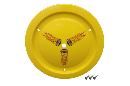 DOMINATOR RACE PRODUCTS Wheel Cover Bolt-On Yellow DOMINATOR RACE PRODUCTS