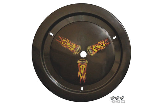 DOMINATOR RACE PRODUCTS Wheel Cover Dzus-On Black DOMINATOR RACE PRODUCTS