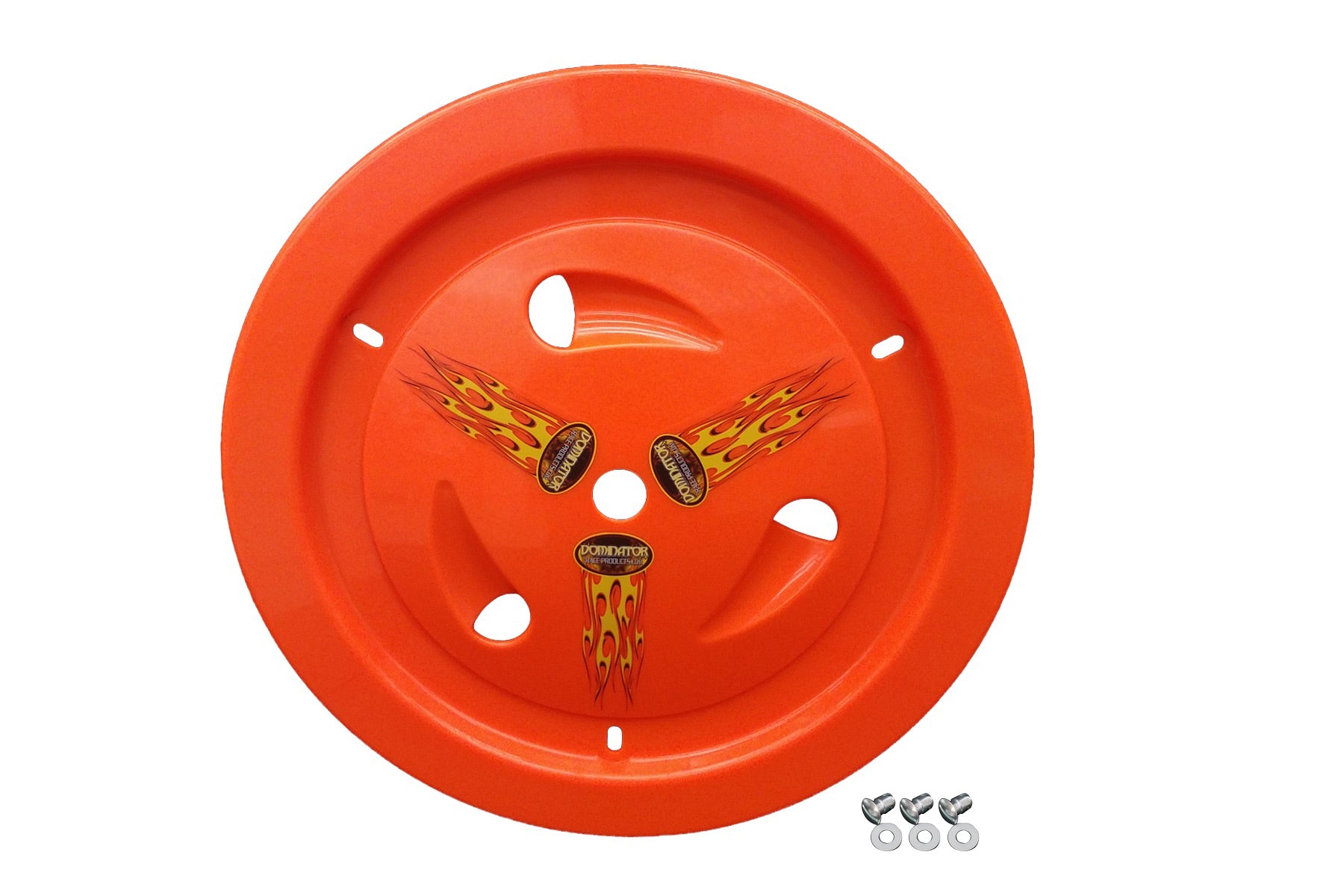 DOMINATOR RACE PRODUCTS Wheel Cover Bolt-On Fluo Orange DOMINATOR RACE PRODUCTS