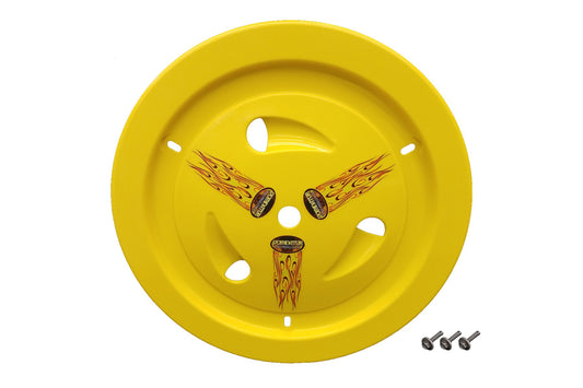 DOMINATOR RACE PRODUCTS Wheel Cover Bolt-On Yellow DOMINATOR RACE PRODUCTS