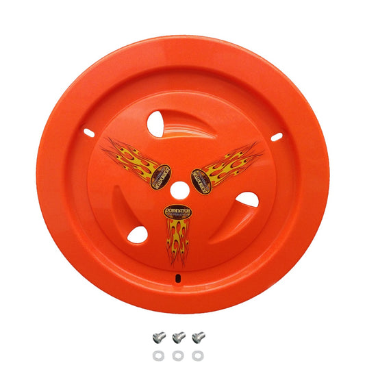 DOMINATOR RACE PRODUCTS Wheel Cover Dzus-On Fluo Orange DOMINATOR RACE PRODUCTS