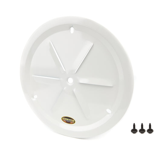 DOMINATOR RACE PRODUCTS Wheel Cover Louver Vent Alum Bolt 15in White DOMINATOR RACE PRODUCTS