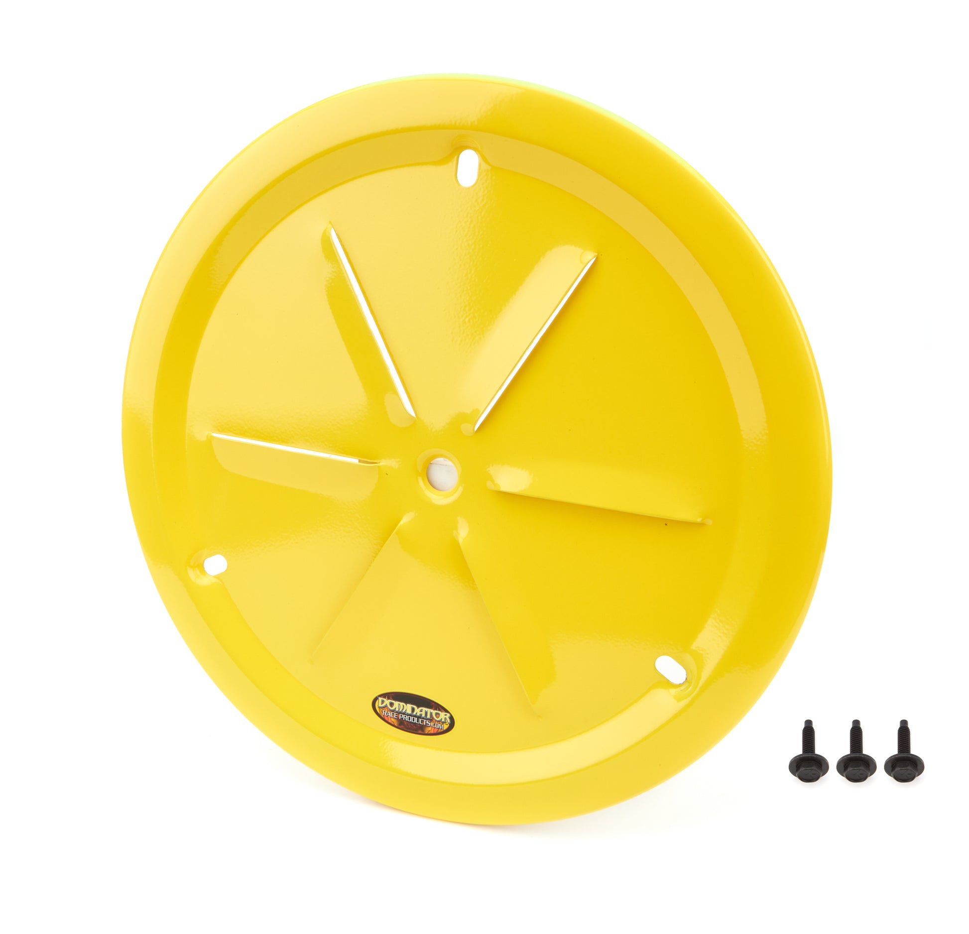 DOMINATOR RACE PRODUCTS Wheel Cover Louver Vent Alum Bolt 15in Yellow DOMINATOR RACE PRODUCTS