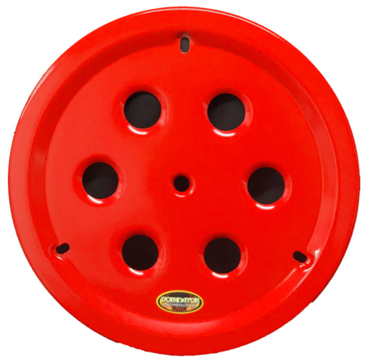 DOMINATOR RACE PRODUCTS Wheel Cover Hole Vent Alum Bolt 15in Red DOMINATOR RACE PRODUCTS