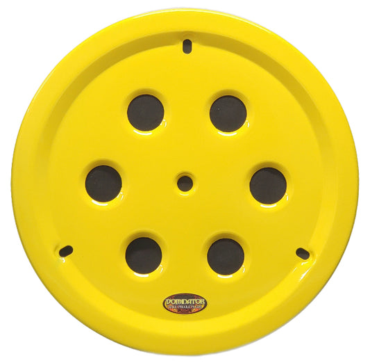 DOMINATOR RACE PRODUCTS Wheel Cover Hole Vent Alum Bolt 15in Yellow DOMINATOR RACE PRODUCTS