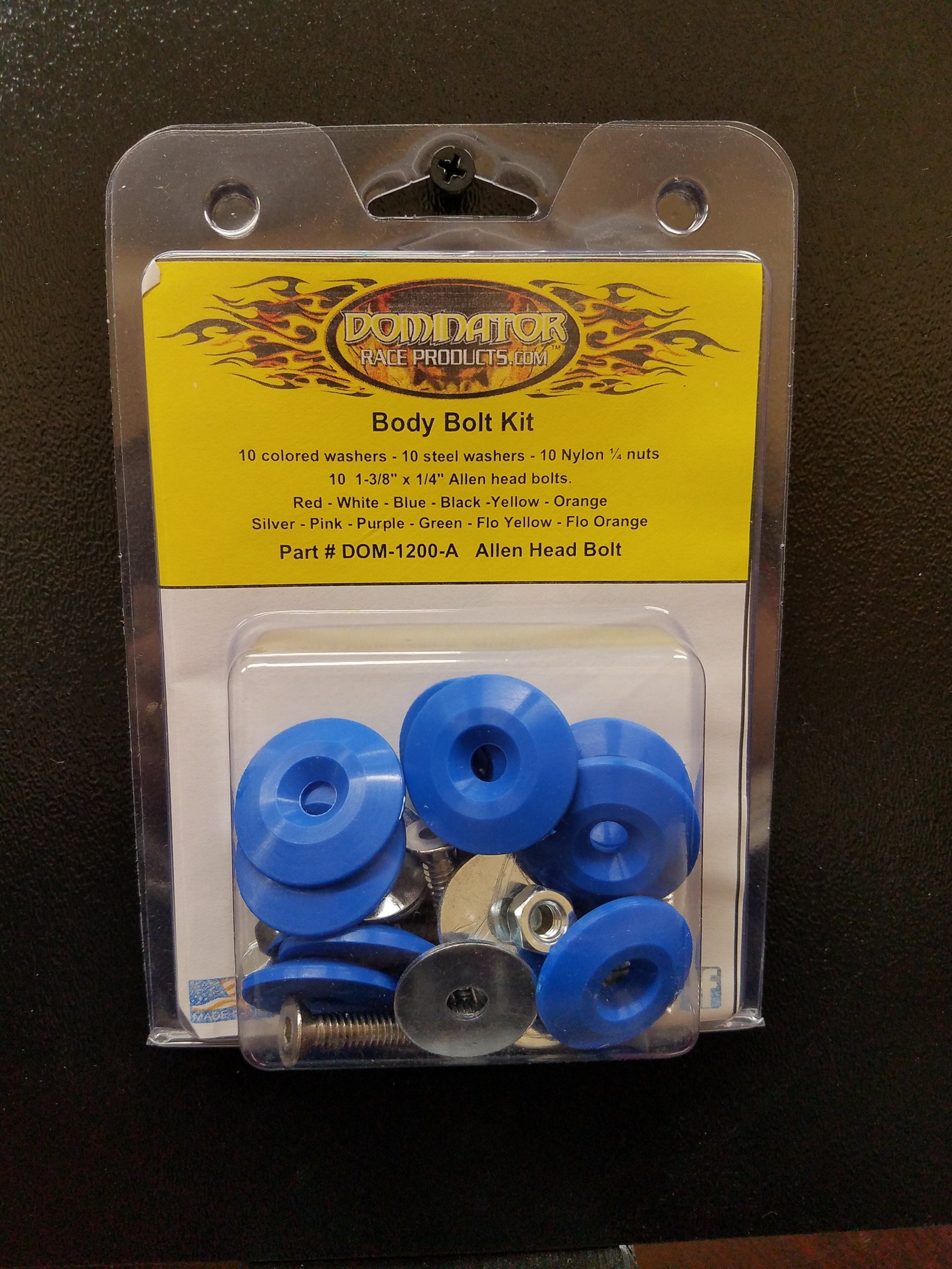 DOMINATOR RACE PRODUCTS Body Bolt Kit Blue Allen Head DOMINATOR RACE PRODUCTS