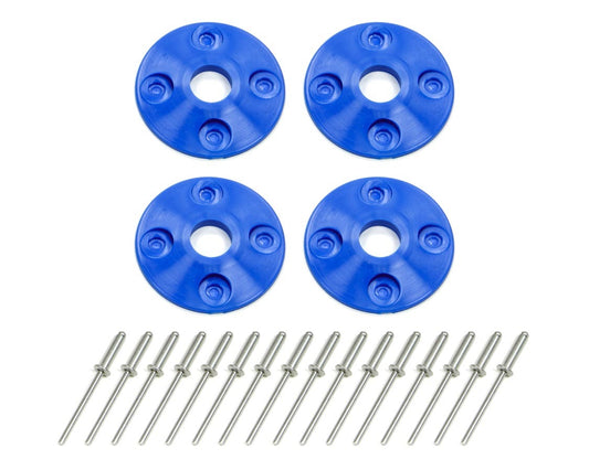 DOMINATOR RACE PRODUCTS Scuff Plate Plastic 4pk Blue DOMINATOR RACE PRODUCTS